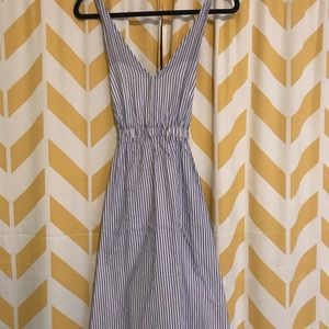 Light blue striped summer dress